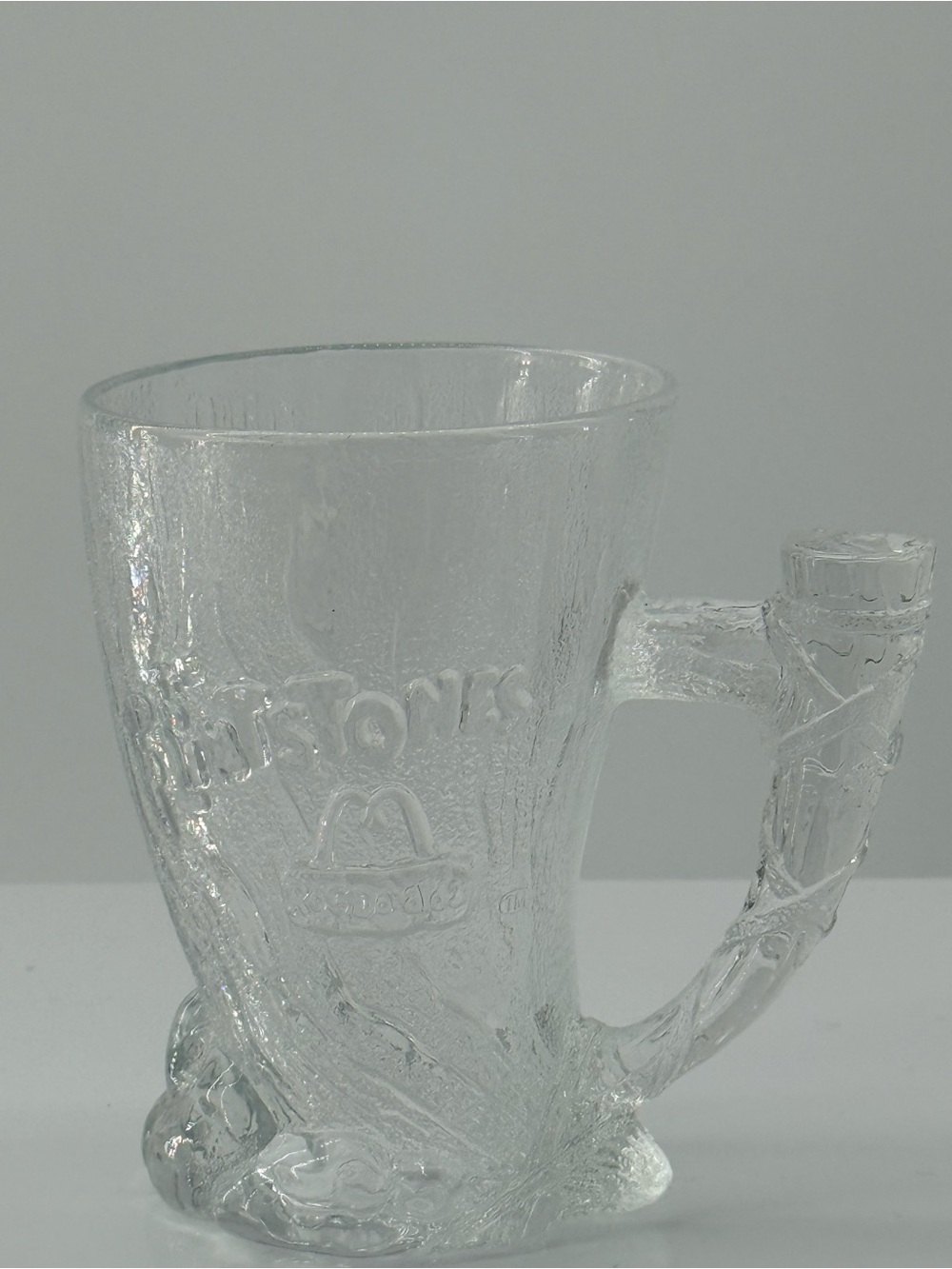 McDonald's Clear Textured Glass Mug - Transparent